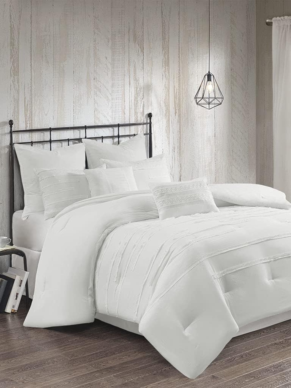 510 Design Jenda 100% Polyester Microfiber Comforter Set White King